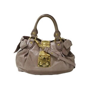 Miu Miu Shoulder Bag Pink Cowhide Leather Handbag